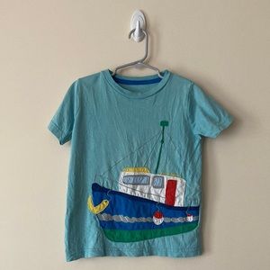 Mini Boden Applique Boat Short Sleeve T-shirt Boys 4-5